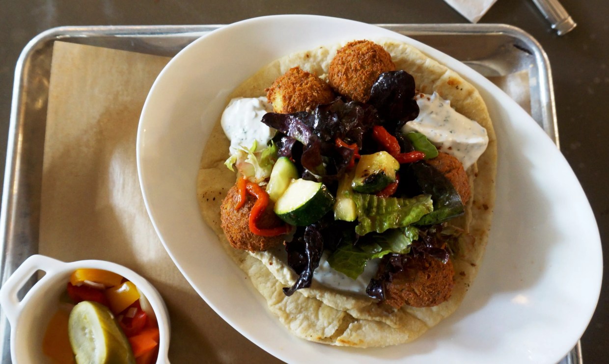100 Favorite Dishes: Falafel Flatbread at Mercantile Dining & Provision