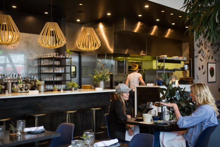 the interior of a dining room