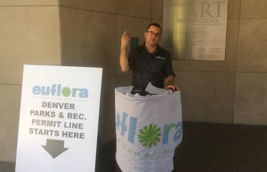 Euflora Dispensary Owner Camping Outside City Building to Take 420 Rally Permit