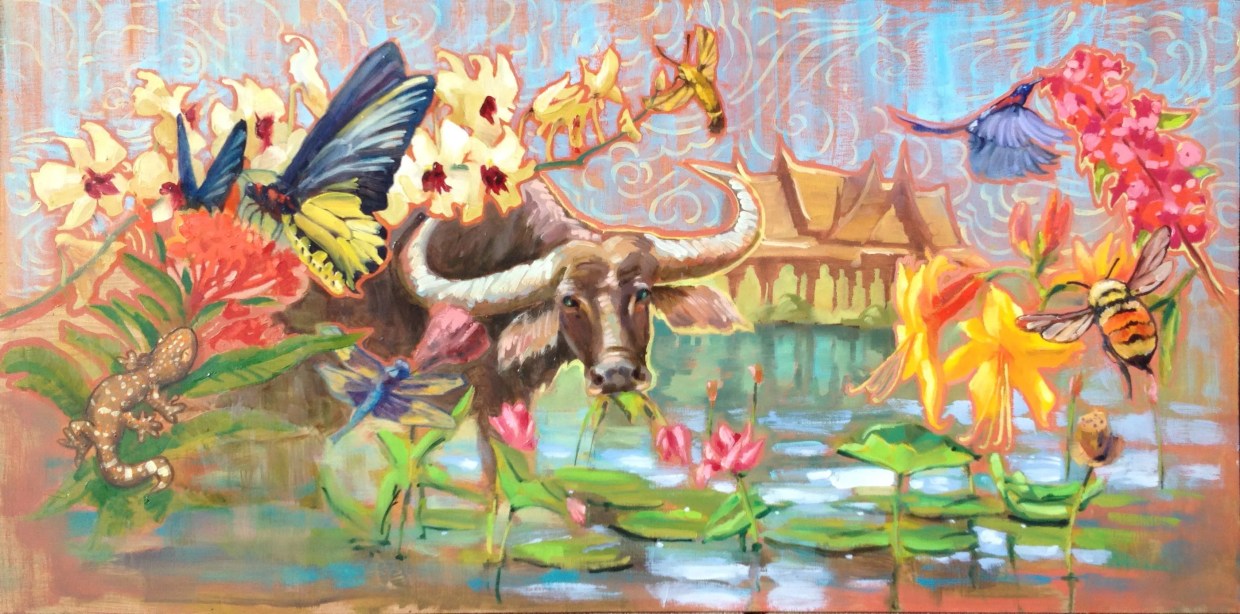 Tom Ward Paints New Mural at Tommy’s Thai