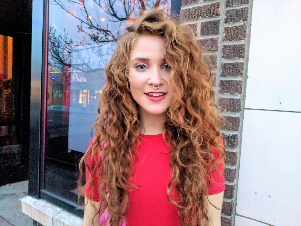 Model Grace Peters Is Pretty in Pink on Santa Fe Drive