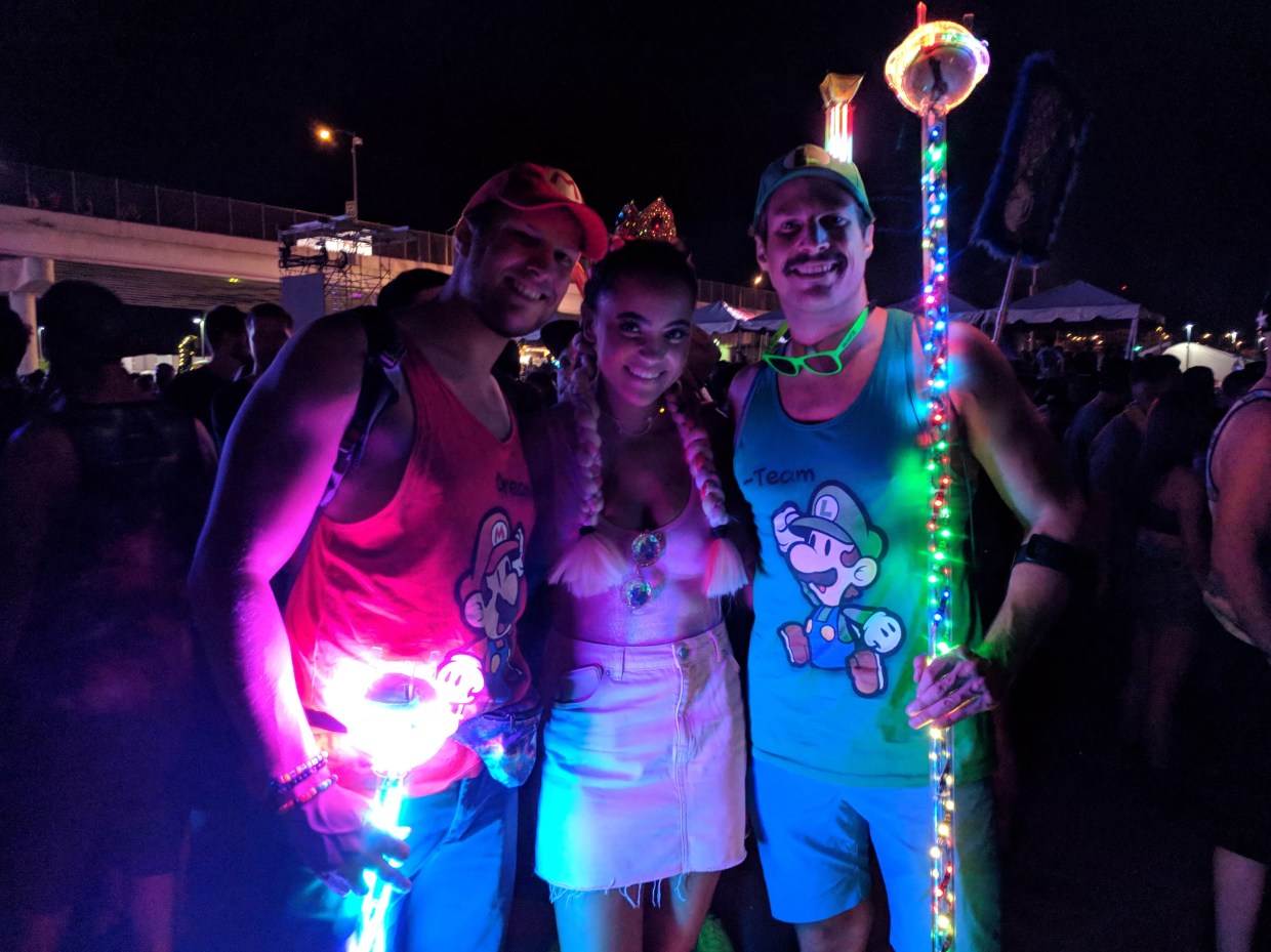 Super Mario Bros. and Princess Peach Light Up Global Dance Festival