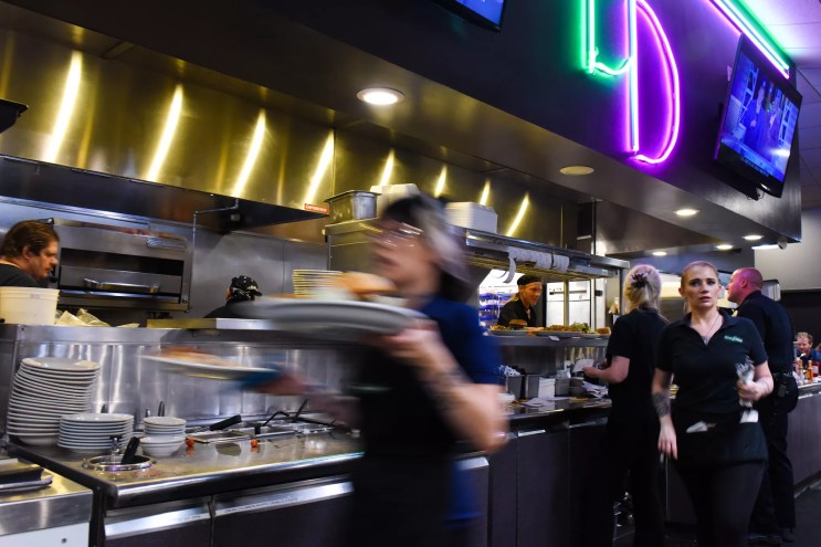 employees in a restaurant