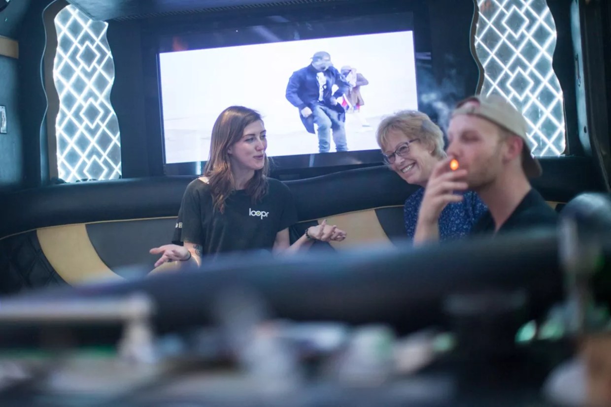 Mobile Pot Lounge Hosting a Film Screening, Director Q&A