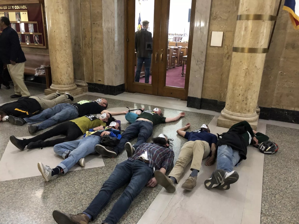 Denver City Council “Die-In” Kicks Off Week of Climate Protests
