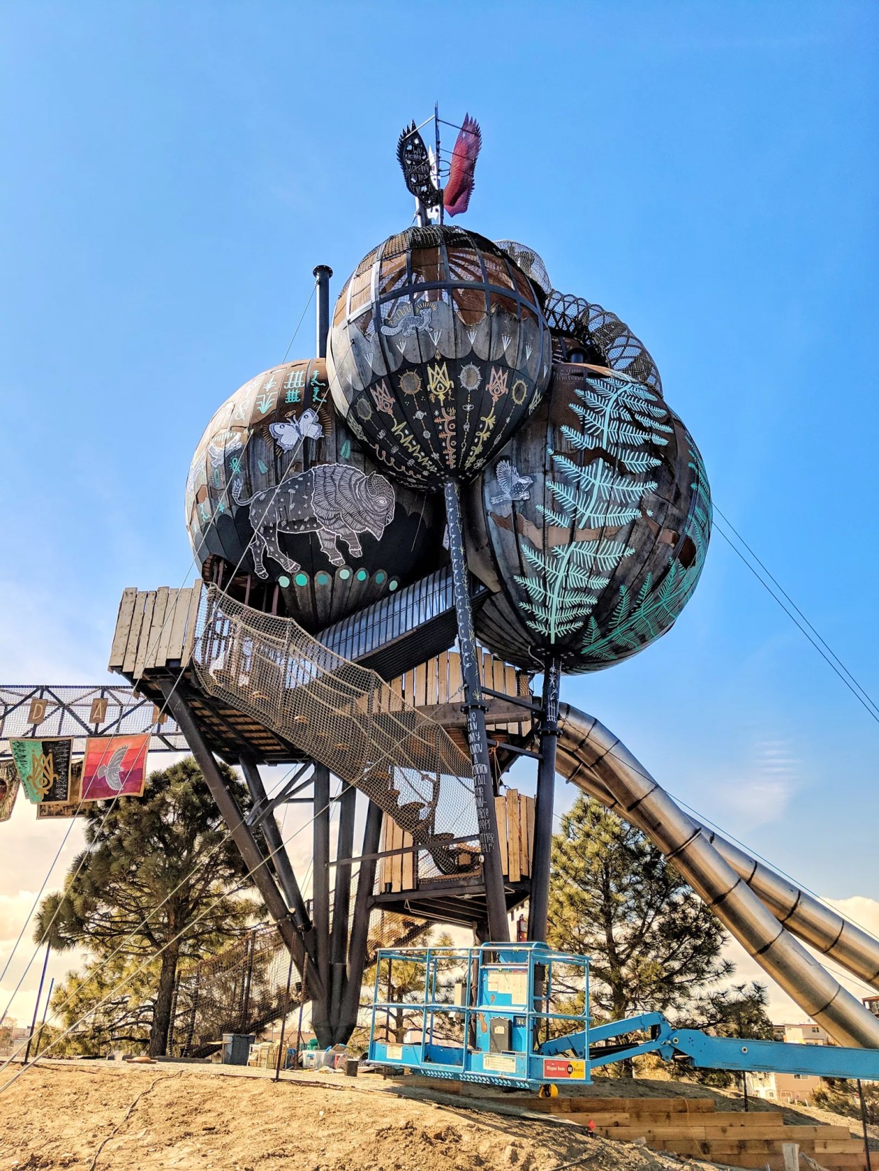 What Are Those Weird Nests Near I-25 in Denver? Adventure Forest Is Coming