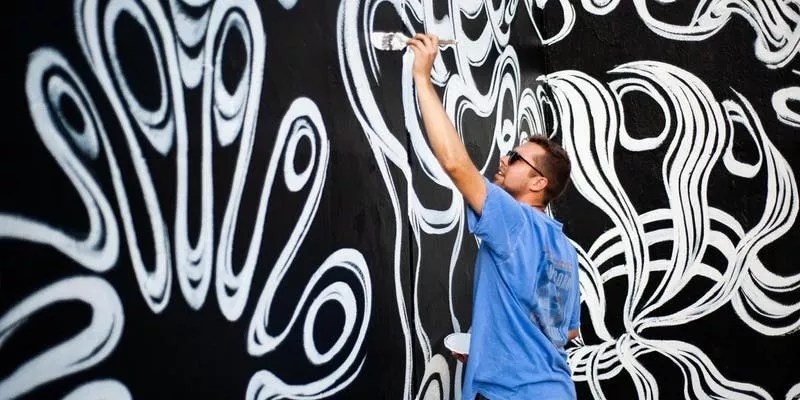 Adult Coloring and Street Art Meet on the Cherry Creek Trail