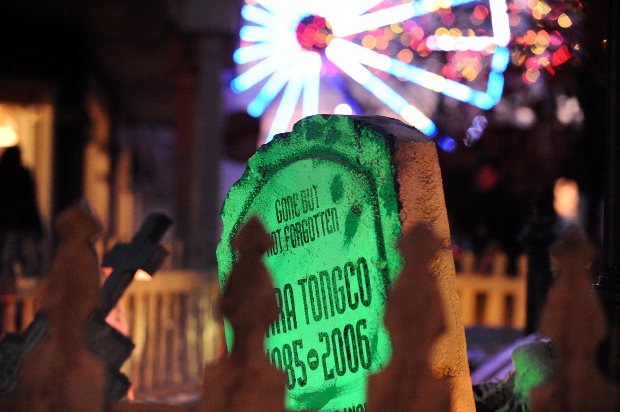 coffin at amusement park