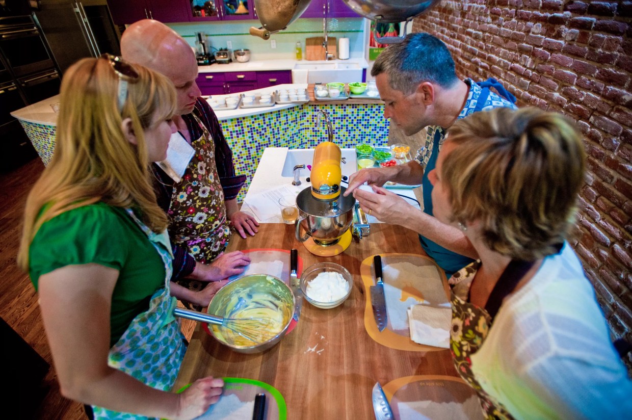 People sitting around a table