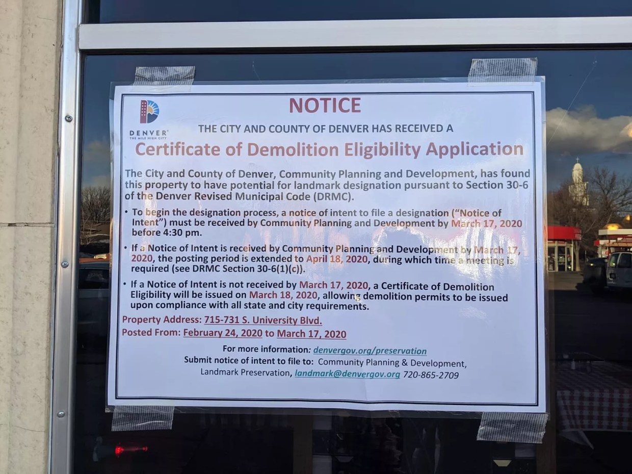 Saucy Noodle Landlord Applies for Certificate of Demolition Eligibility