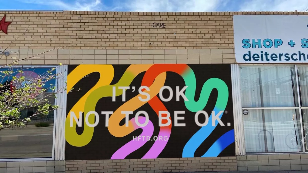 Olive Moya’s New Mural at Illegal Pete’s: “IT’S OK NOT TO BE OK”