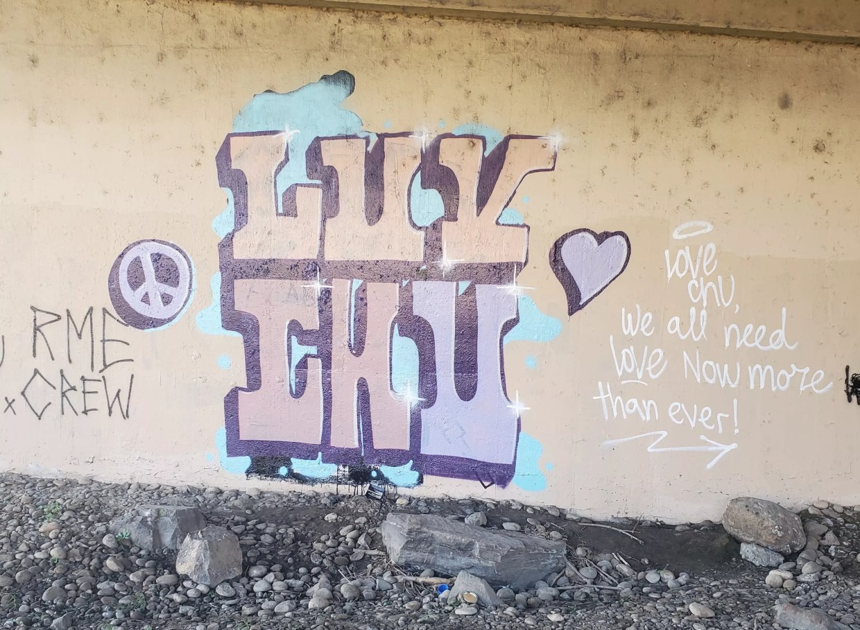 Artist Luvchuself Caps Kyle Rittenhouse Mural With a Message of Love