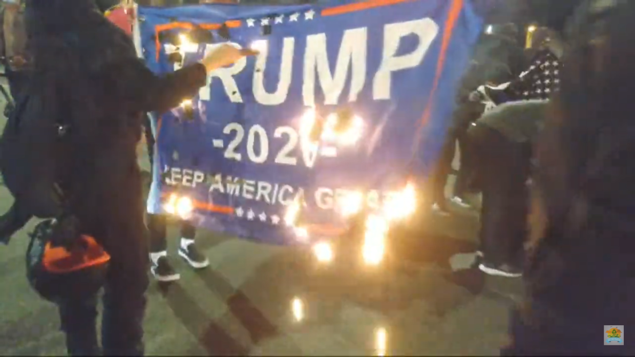 Protesters on November 4 Pulled From a Mixed Bag of Messages