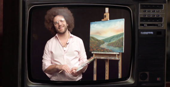 Rob Drabkin Summons Bob Ross in “Let Out the Love”