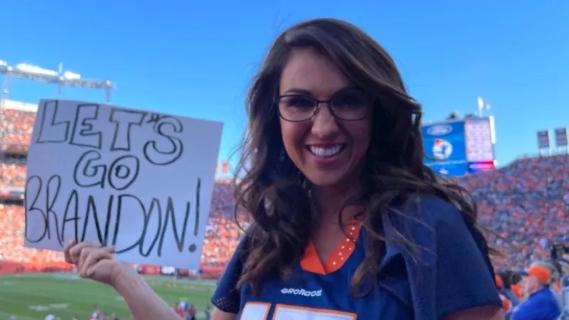 Lauren Boebert’s “Let’s Go Brandon!” Sign = “F*ck Joe Biden”