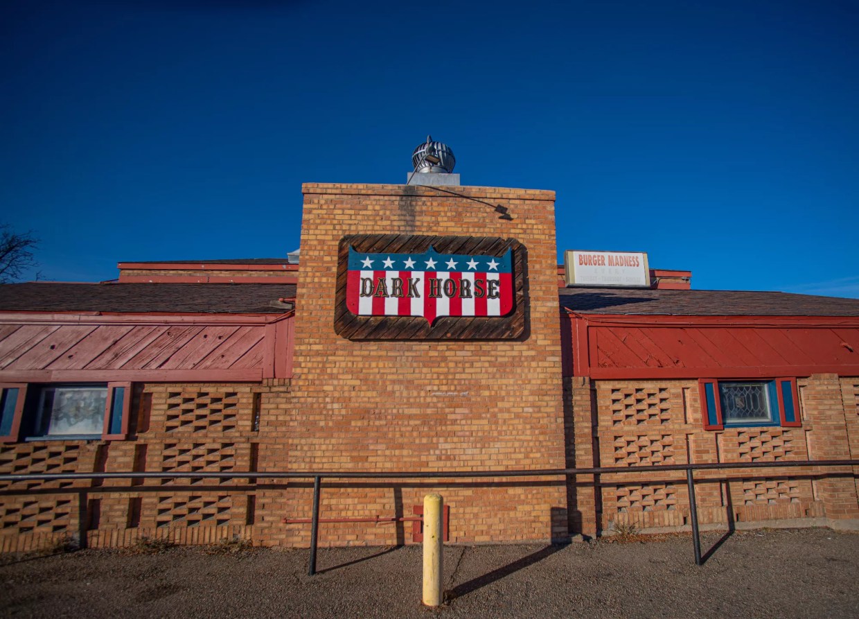 The outside of a brick bar