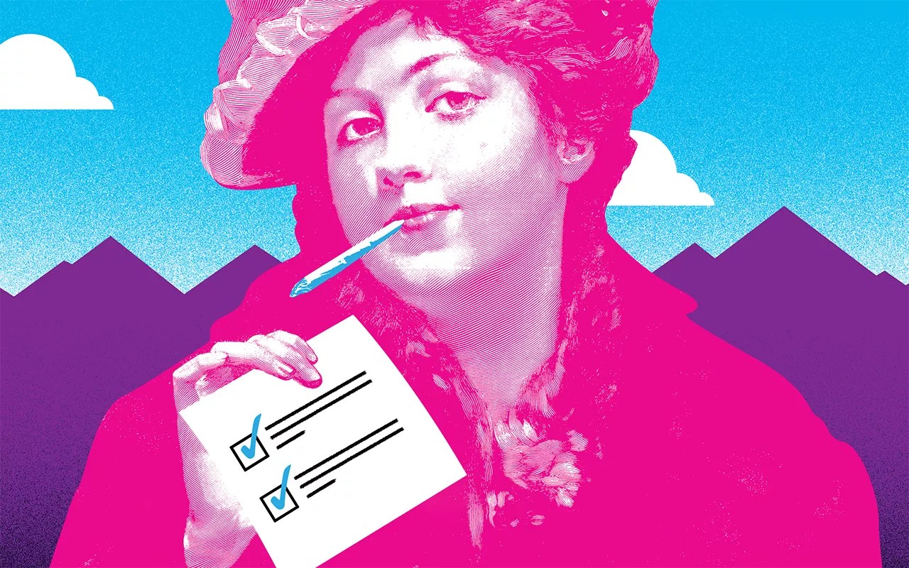 suffragette smoking illustration