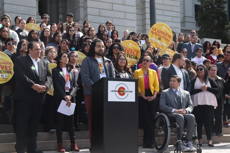 Colorado Latinos rally at the capitol for Latino/a Advocacy Day.