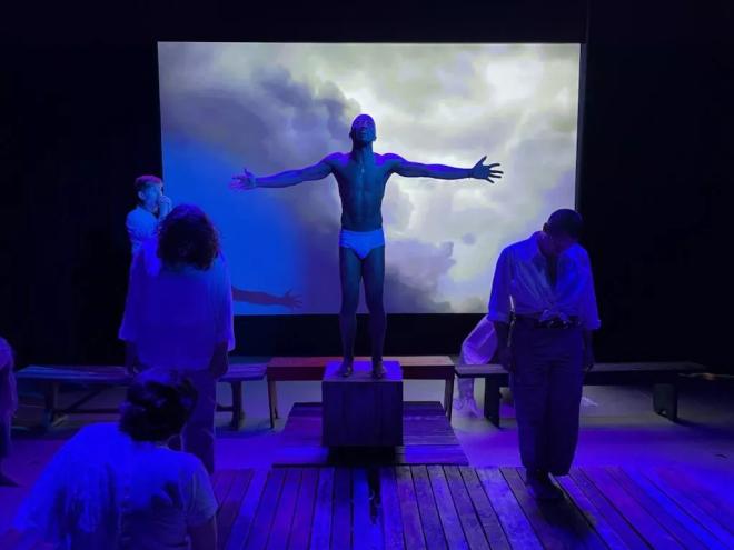 people on a stage