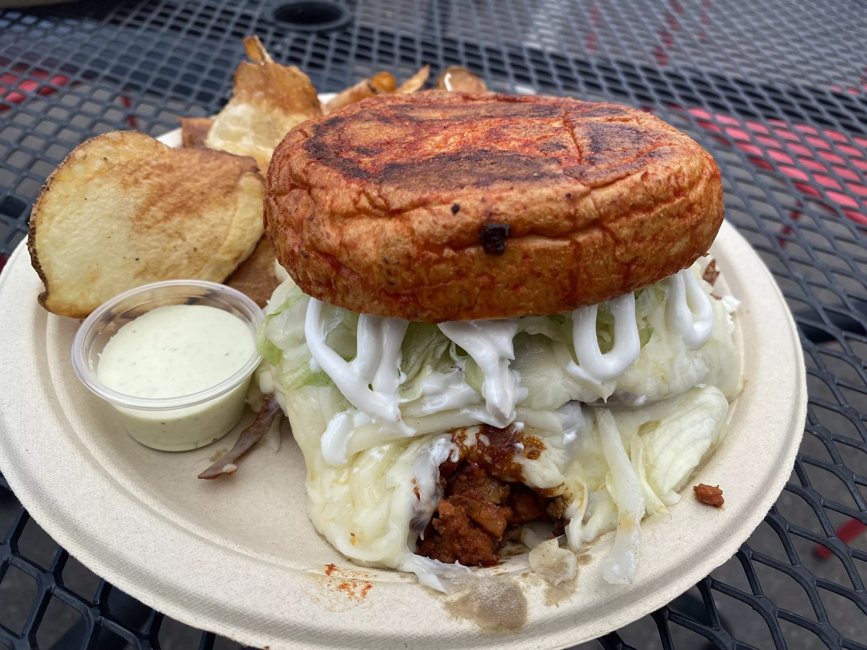 Mexican sandwich with chorizo