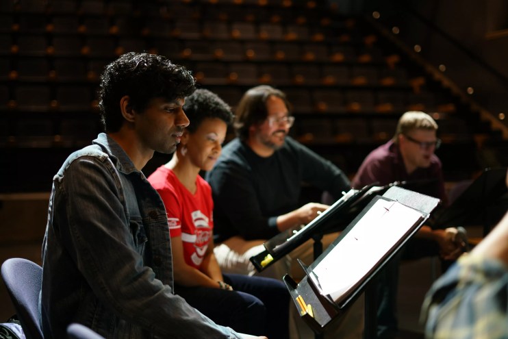 actors read from scripts