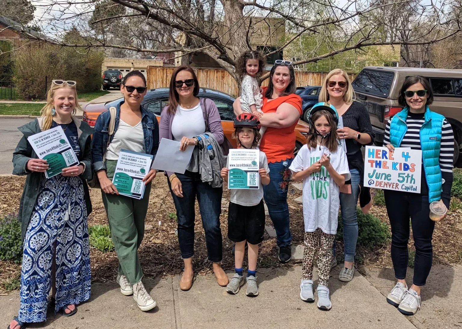 A group of Denver area canvasers for the Here4TheKids movement.