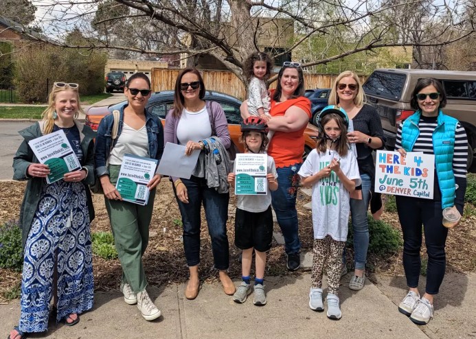 A group of Denver area canvasers for the Here4TheKids movement.