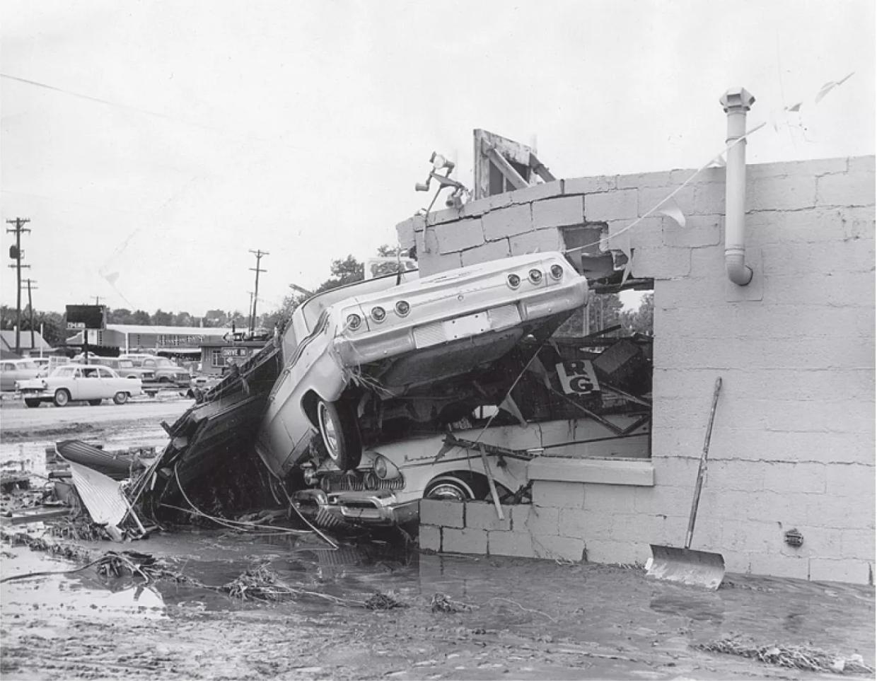 cars in flood
