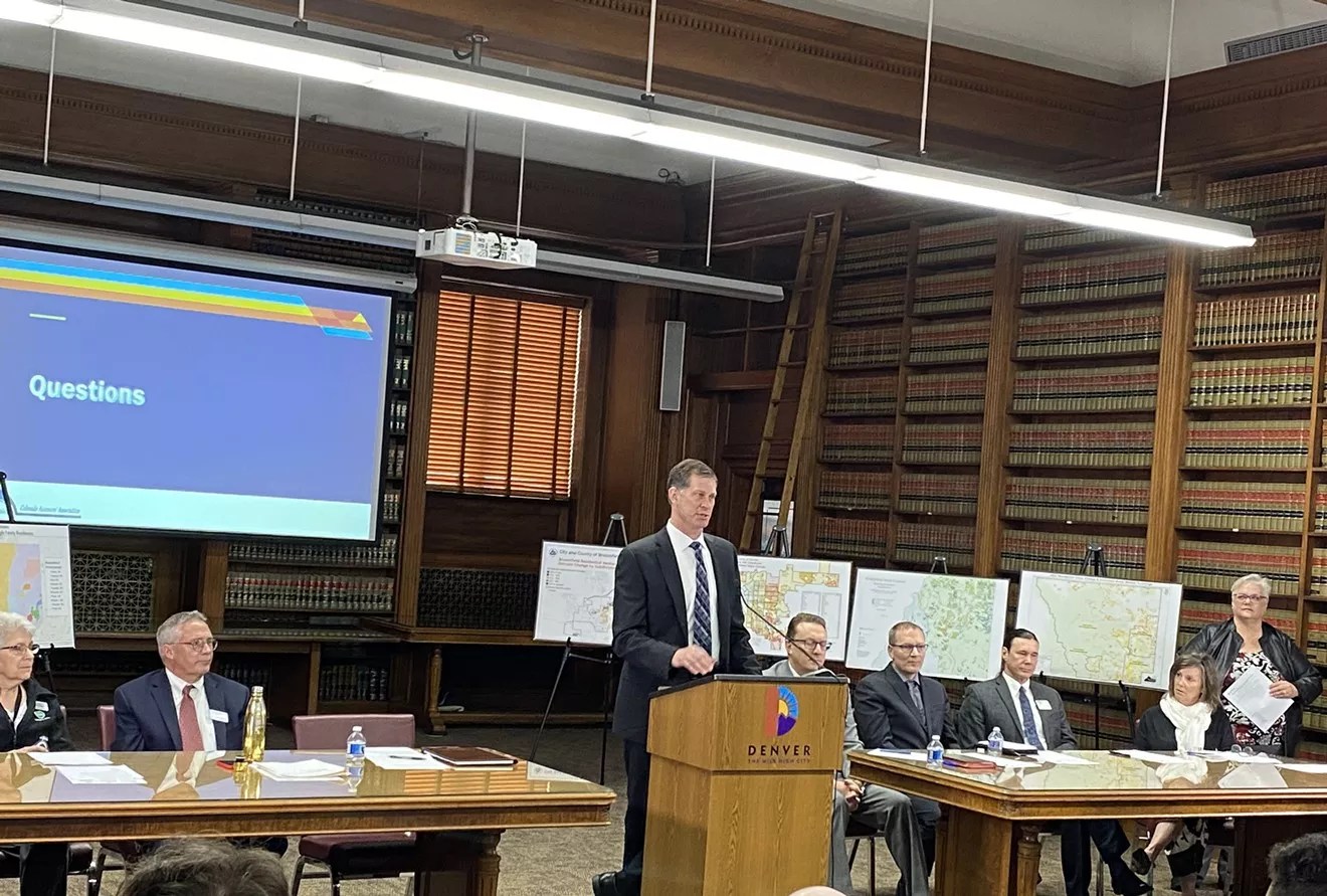 County assessors from the Denver metro area at a press conference on April 26 to announce the skyrocketing property values.