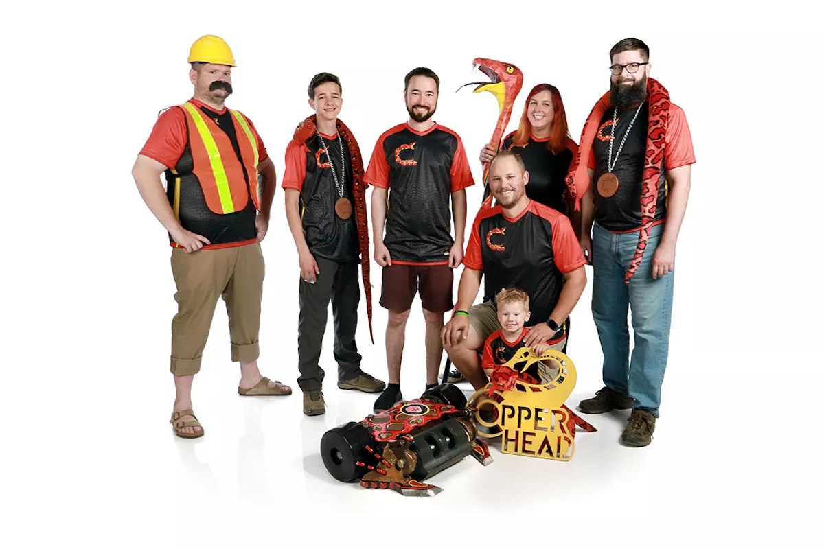 Copperhead's team, including captain Luke Quintal in center.