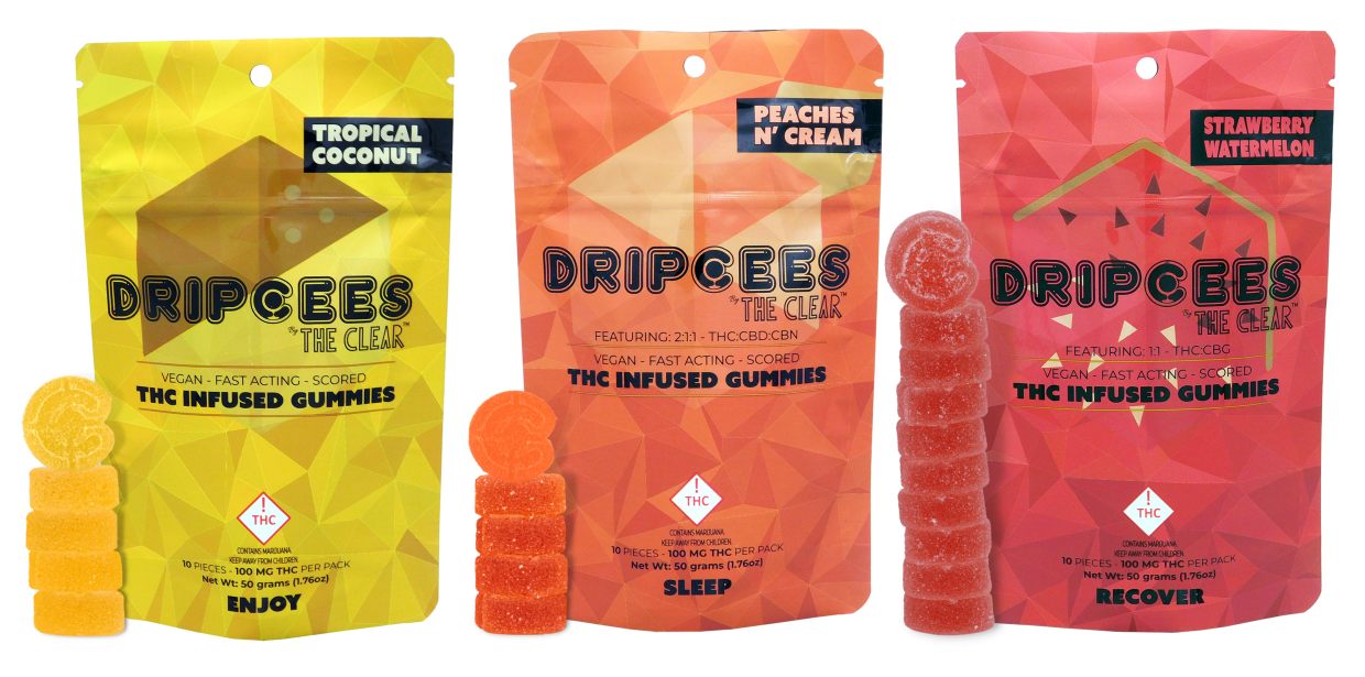 DripCees are new vegan weed gummies from The Clear