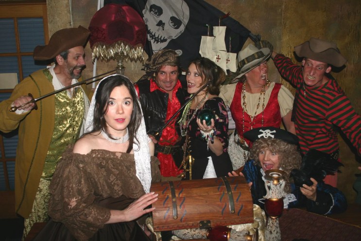 people in pirate costumes