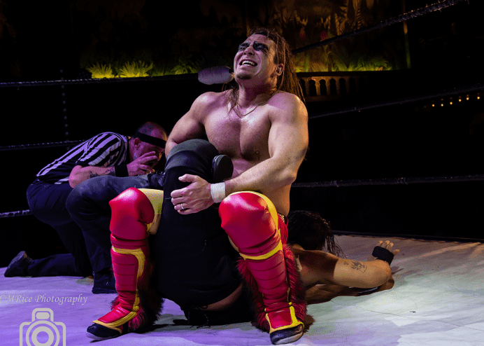 a lucha libre wrestler in a ring