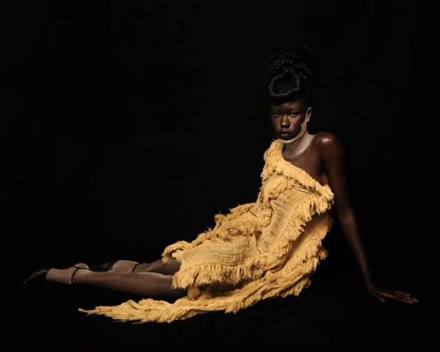 woman in yellow dress