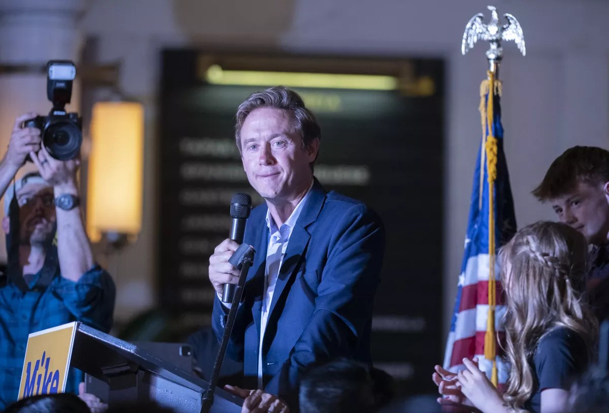 Mike Johnston, new mayor crowd