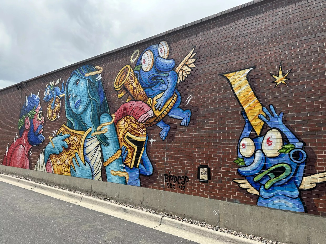 A mural at Denver dispensary Spark