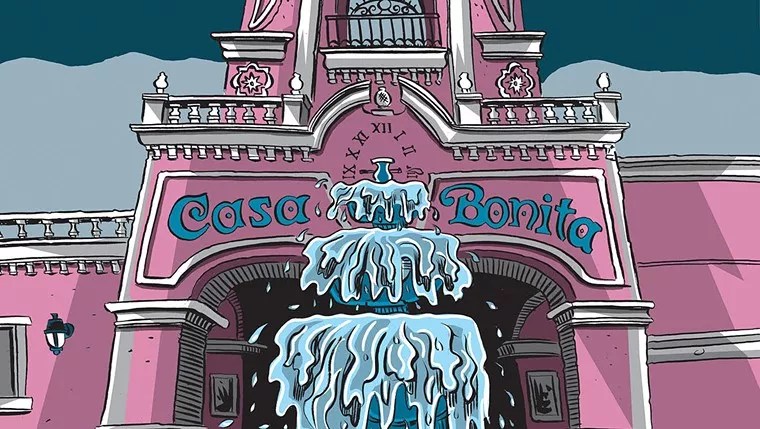 cartoon of outside of casa bonita