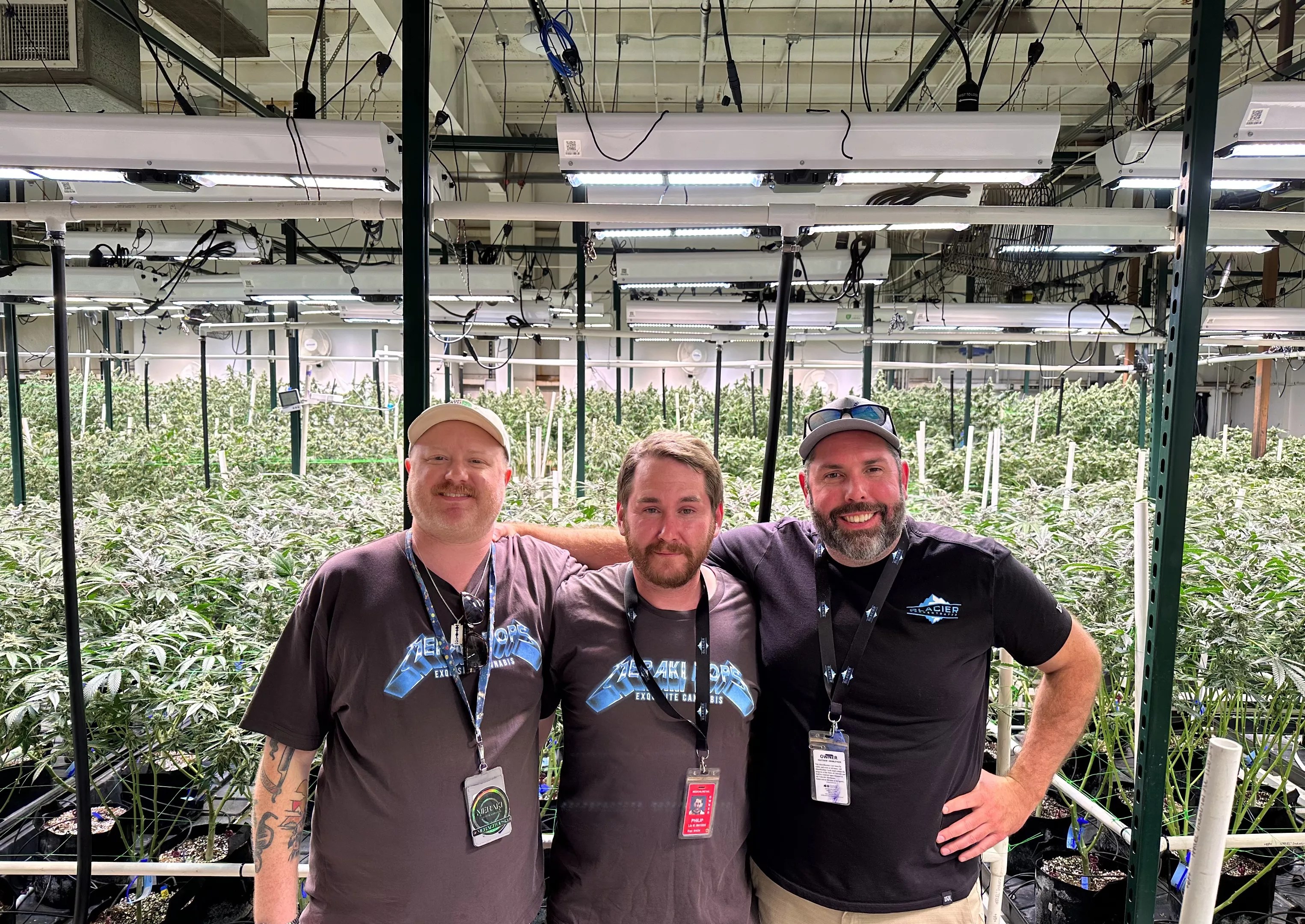 Meraki Cannabis founders stand in front of their Colorado marijuana garden