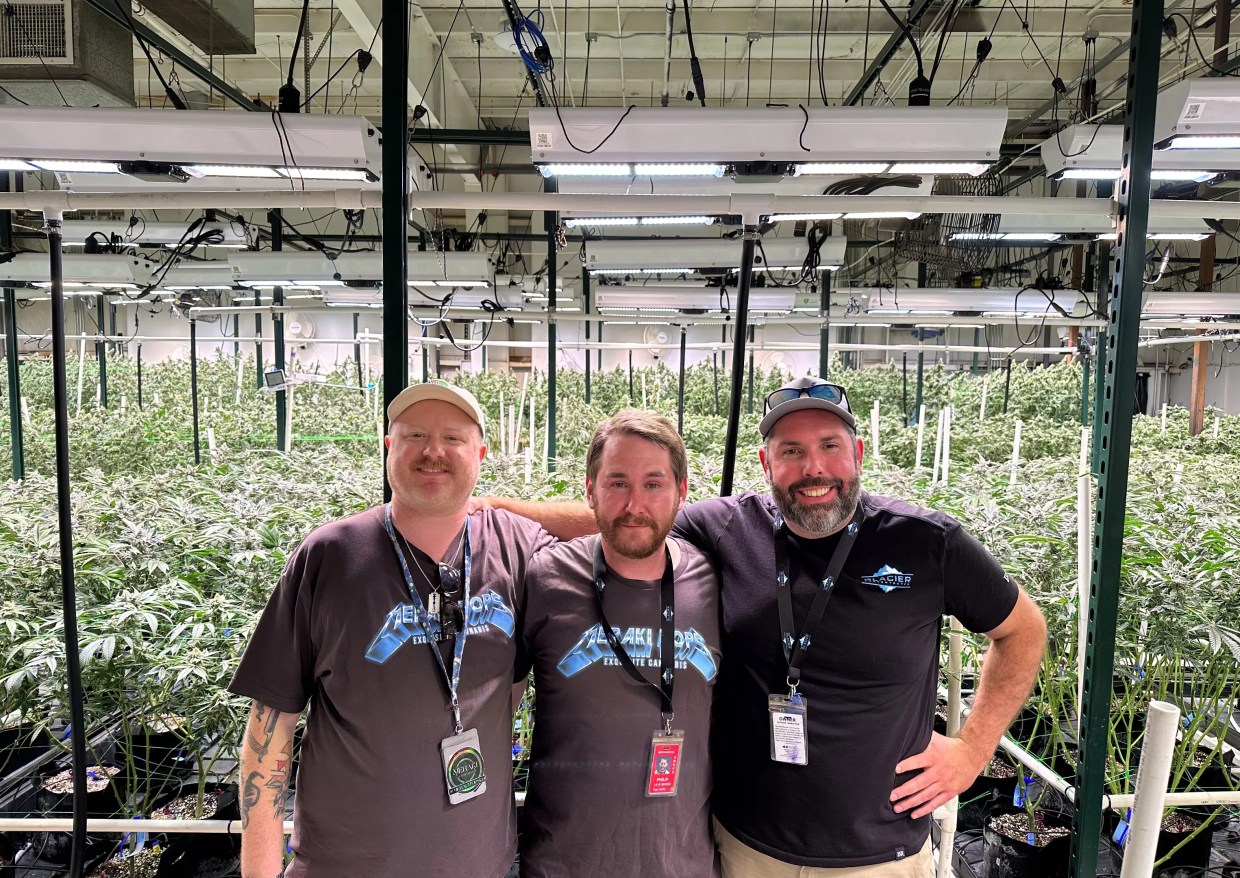 Meraki cannabis founders in front of their cultivation