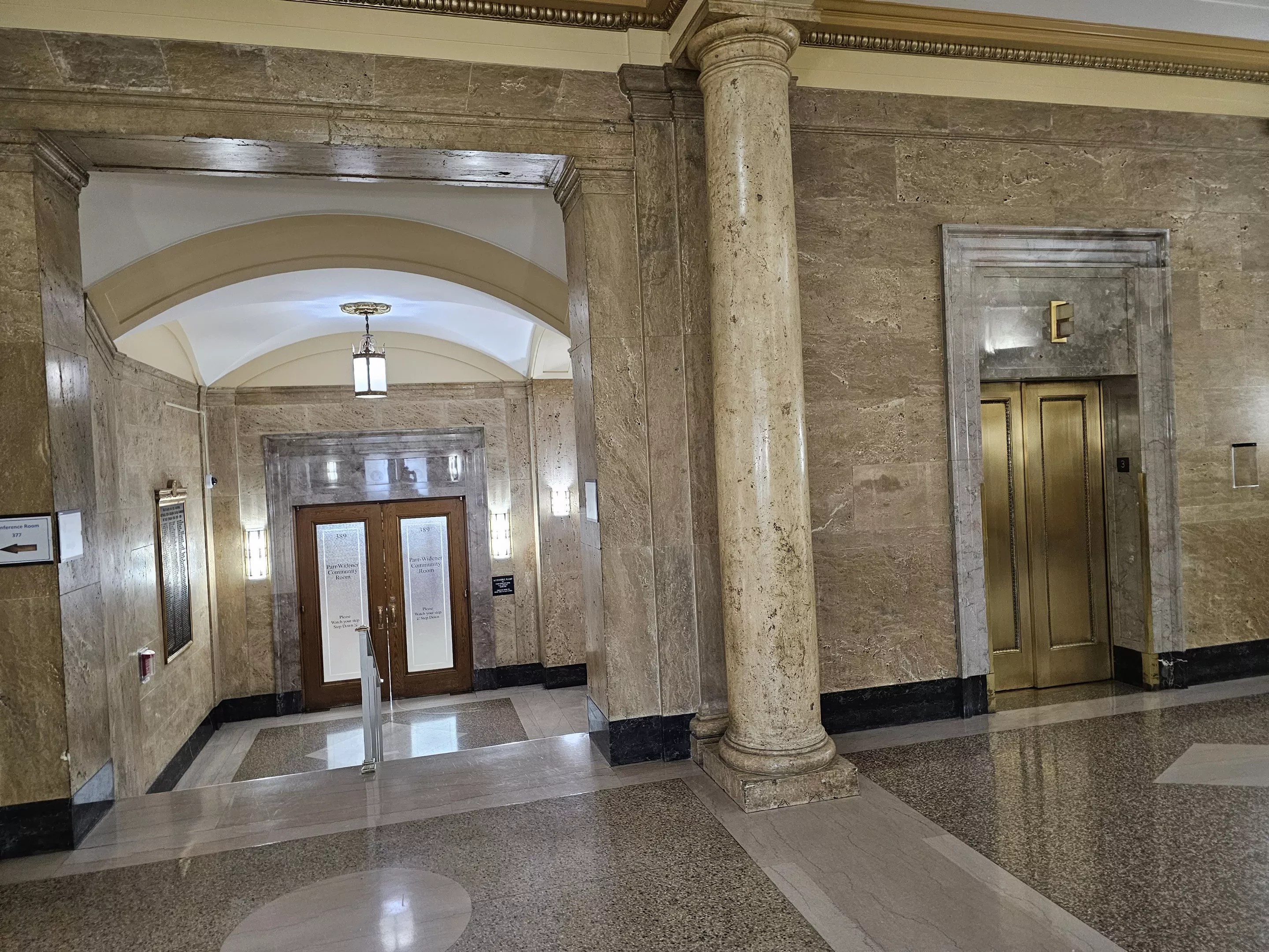 marble hallway at Denver City and County Building