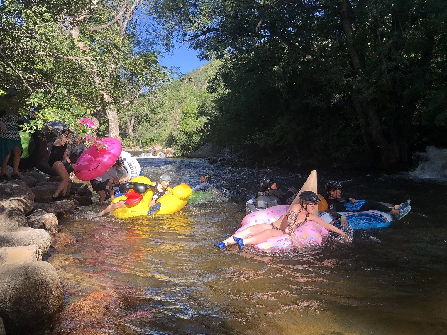 Tubers launch from Eben G. Fine Park (2019).