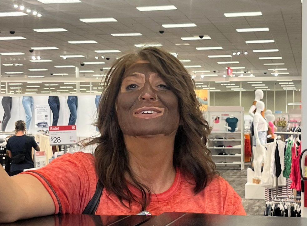 Ersilia Campbell accosting people in blackface at the Target at the Shops At Northfield.