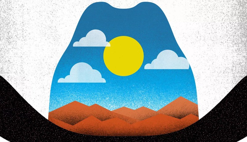 cowboy hat landscape mountains