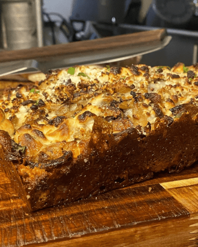 pizza topped with mushrooms