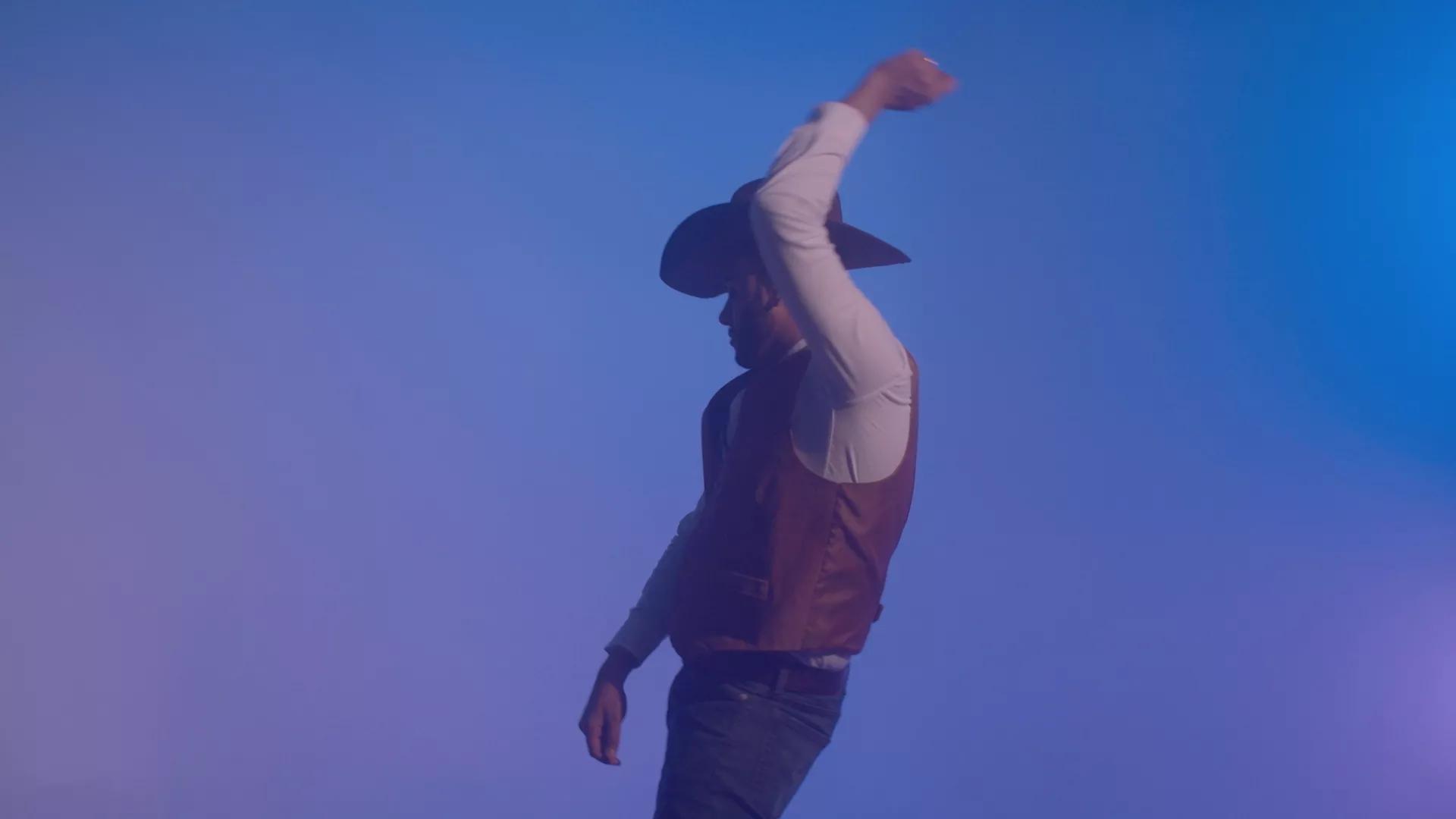 cowboy in profile