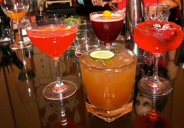 five different cocktails