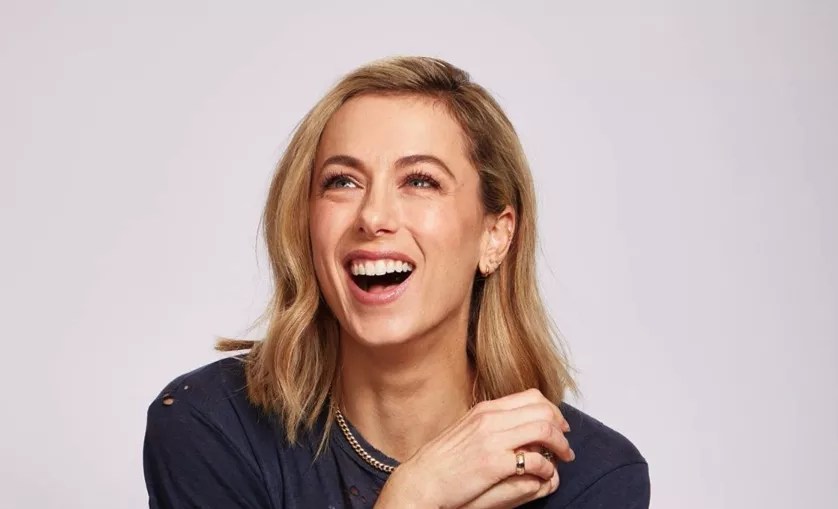 blonde woman smiling