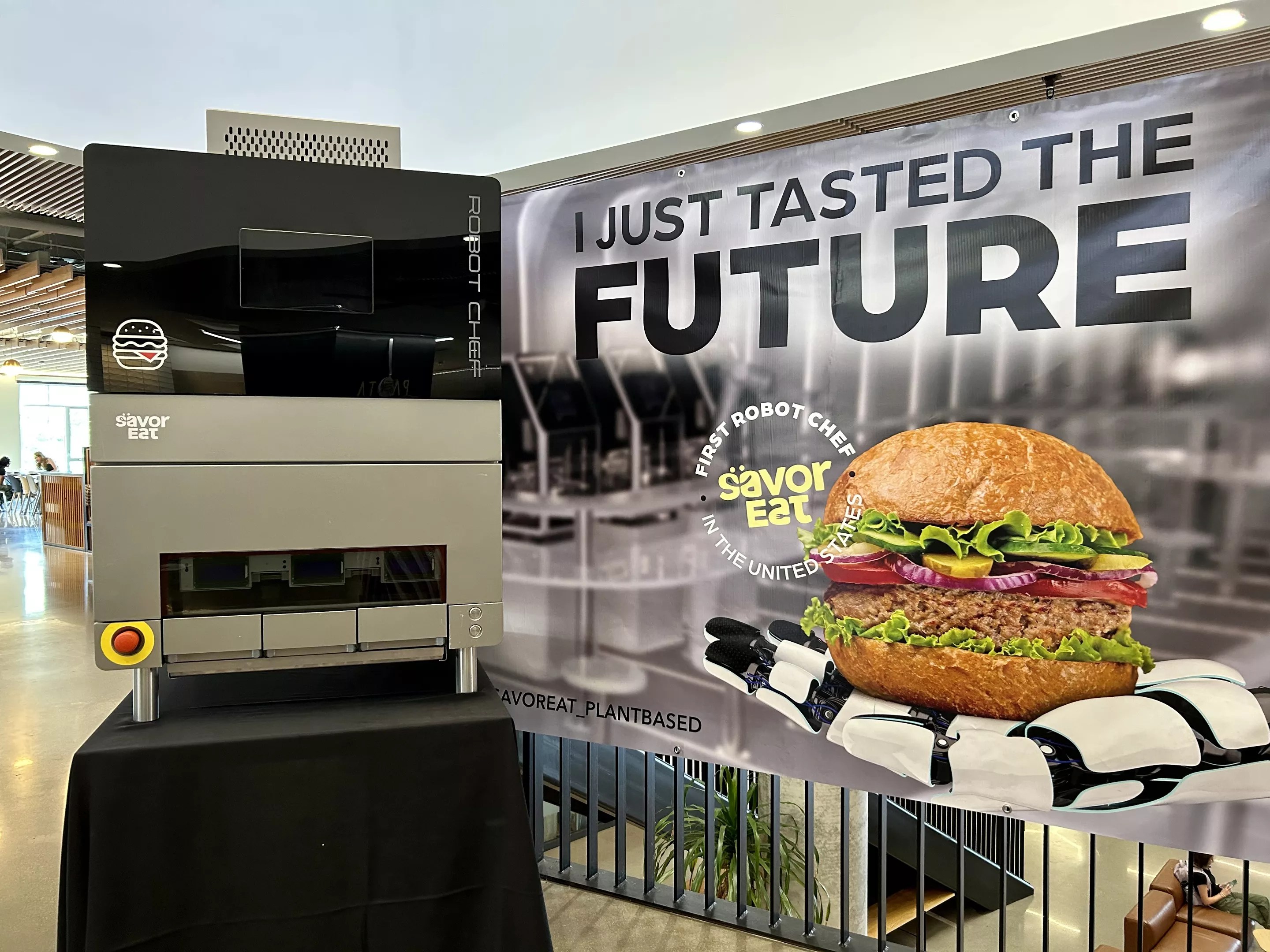 a robot oven on display