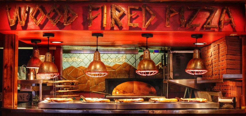 a pizza buffet