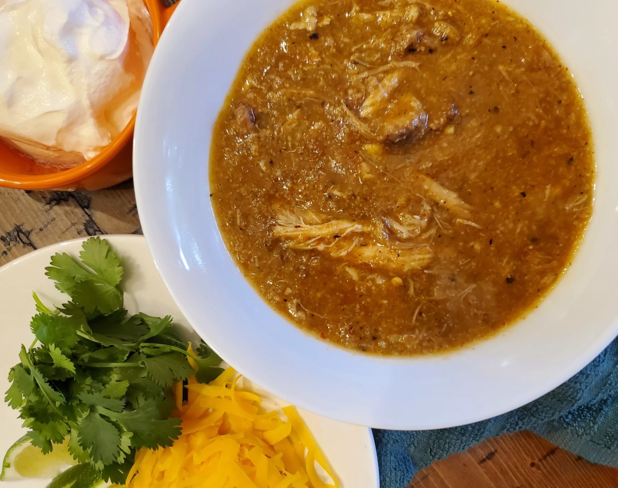 a bowl of green chile